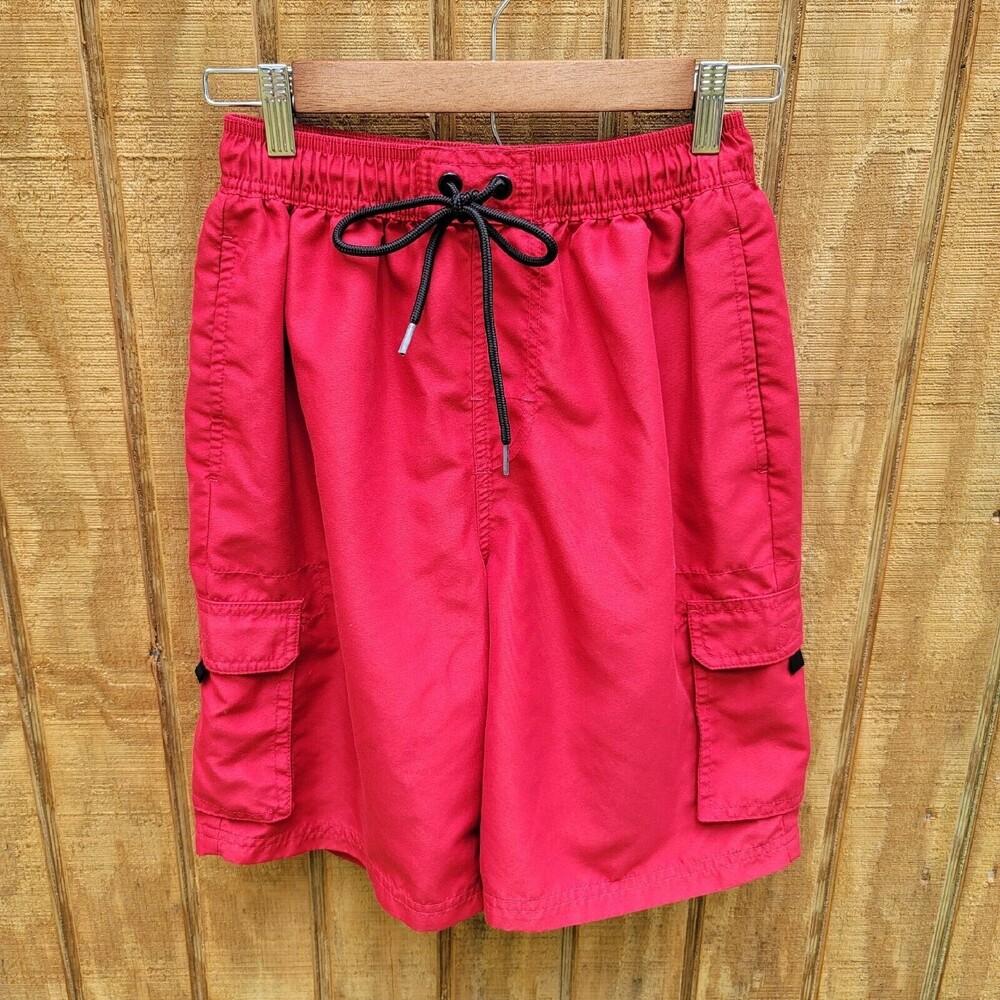 Tesla Red Swim Trunks Mens XS
